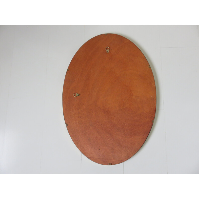 Vintage Italian mirror in golden brass