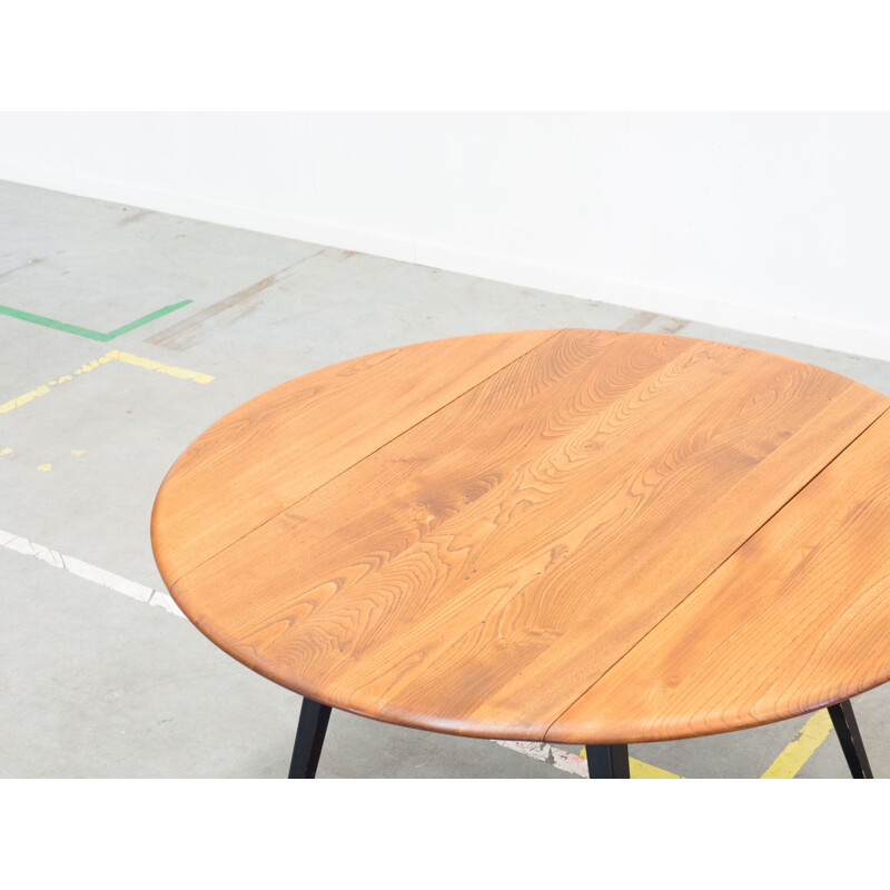 Vintage drop-leaf dining table "384" by Randolph Lucian Ercolani for Ercol