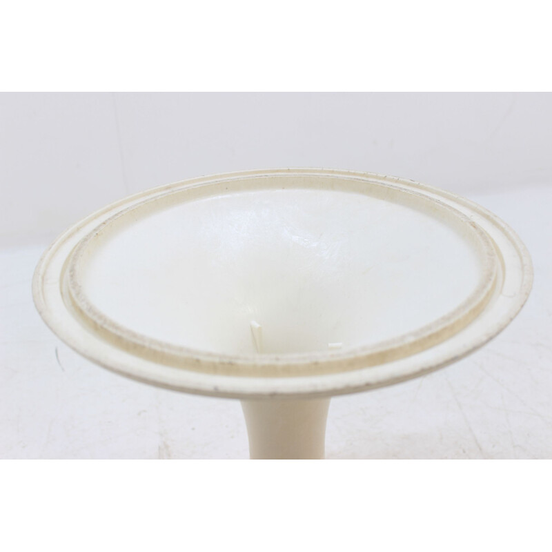 Vintage orange and white Tulip stool by Era Panton Verner