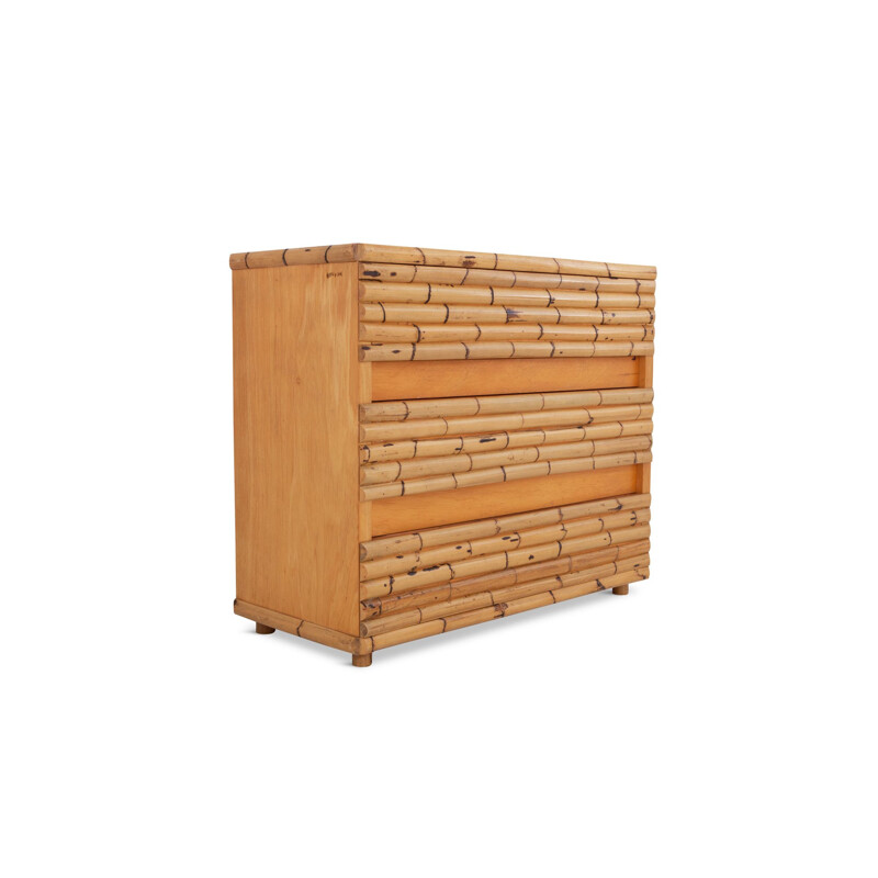 Vintage chest of drawers in bamboo    by Venturini