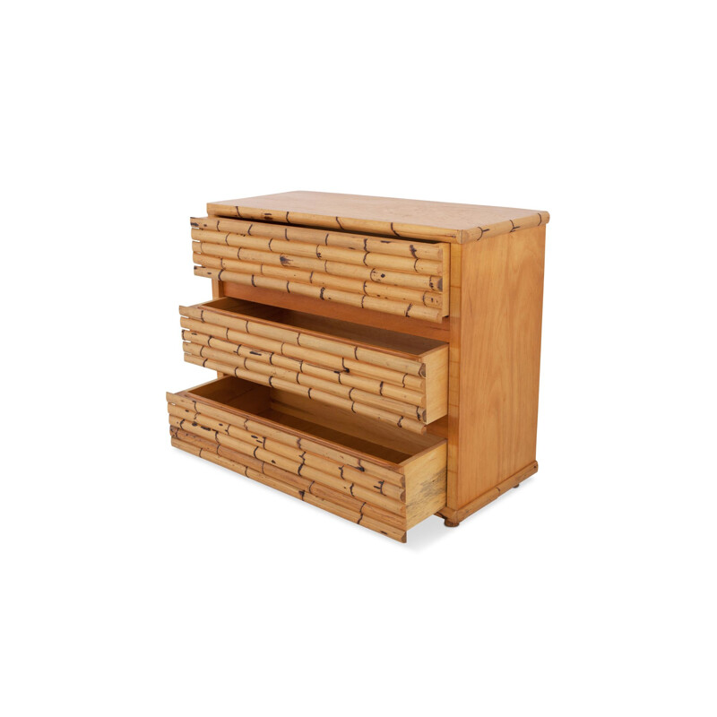 Vintage chest of drawers in bamboo    by Venturini