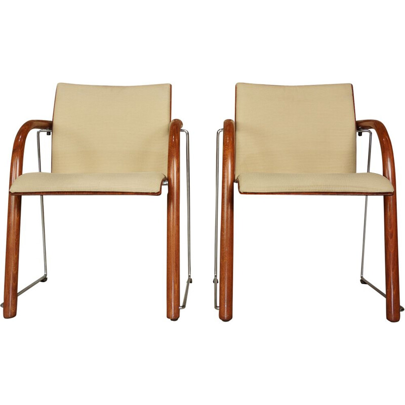 Pair of vintage S320 armchairs by Thonet