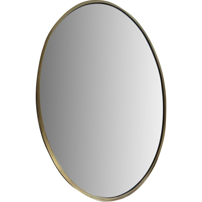 Miroir vintage italien en laiton doré