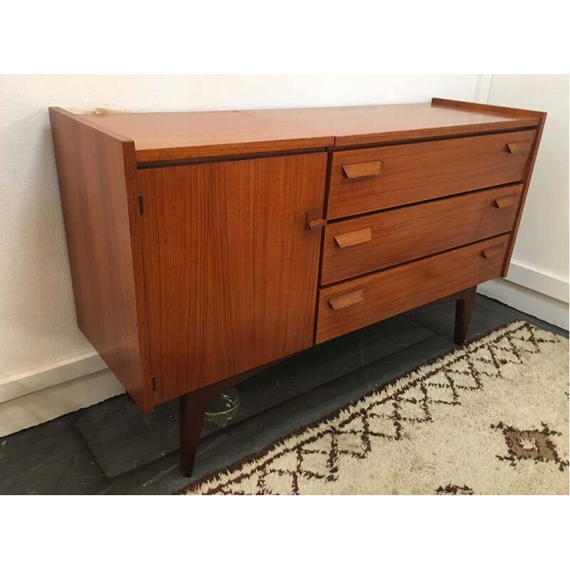 Vintage scandinavian chest of drawers in rosewood with mirror 1960