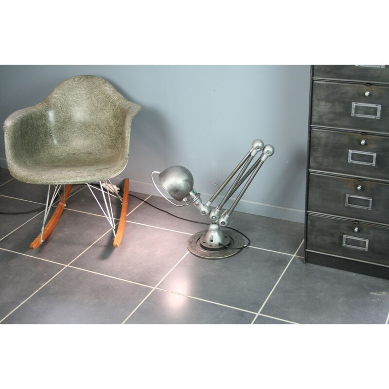 French vintage extensible Jieldé lamp in steel and aluminium