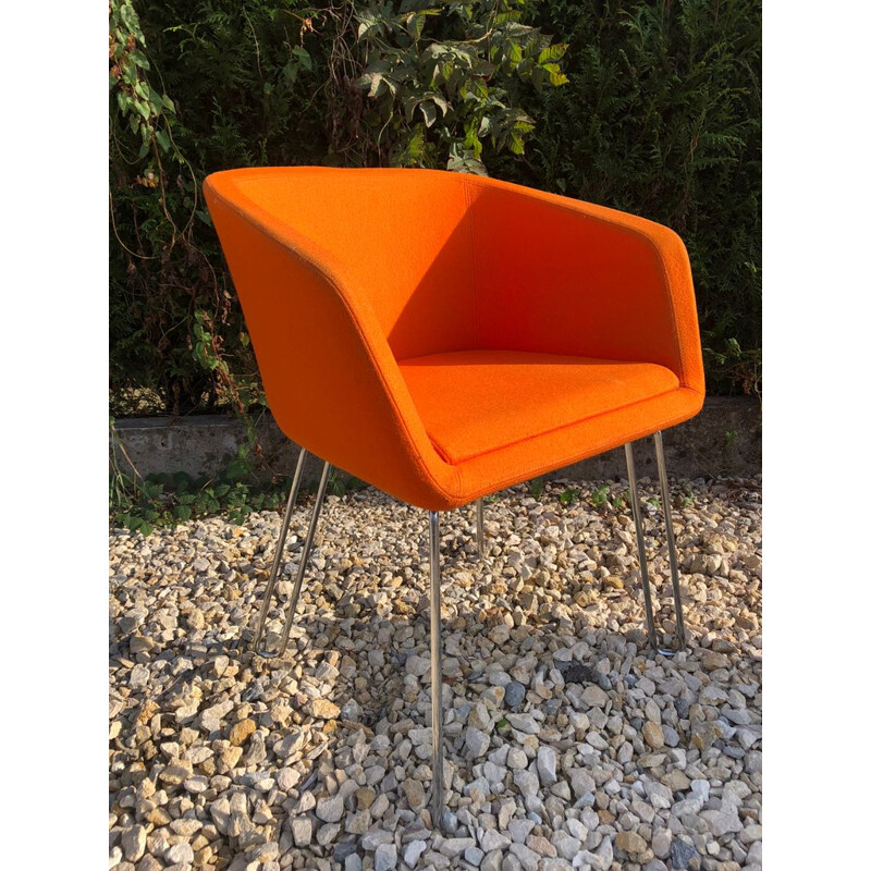 Set of 2 vintage Orange armchairs