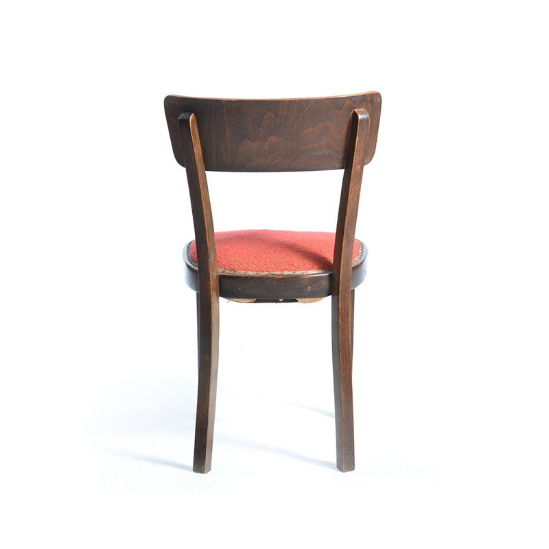 Vintage Wooden red Dining Chair
