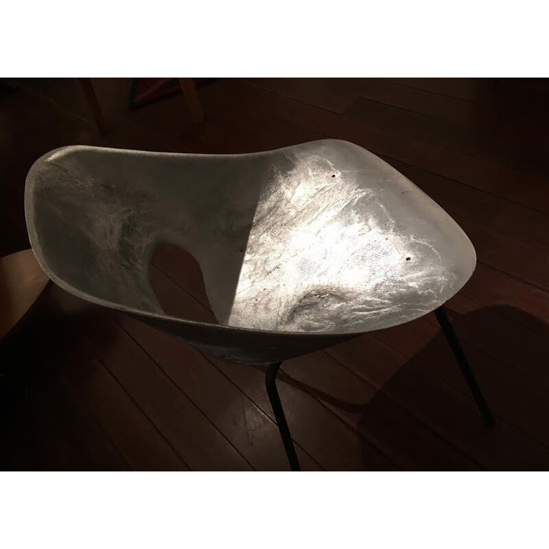 Tulip chair in aluminum and metal, Pierre GUARICHE - 1950s