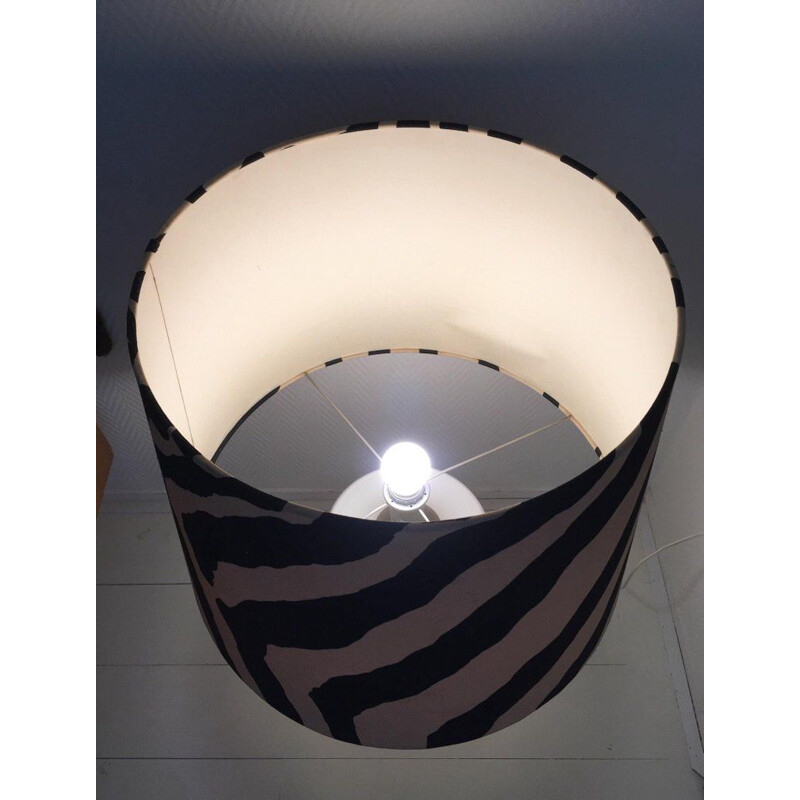 Lampe vintage avec base en verre blanc par Ingo Maurer pour Design M, Allemagne 1960