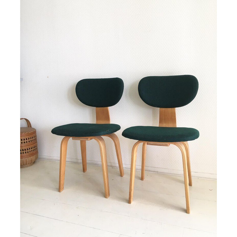 Set of 2 vintage Cees Braakman dining chairs for Pastoe 1950s