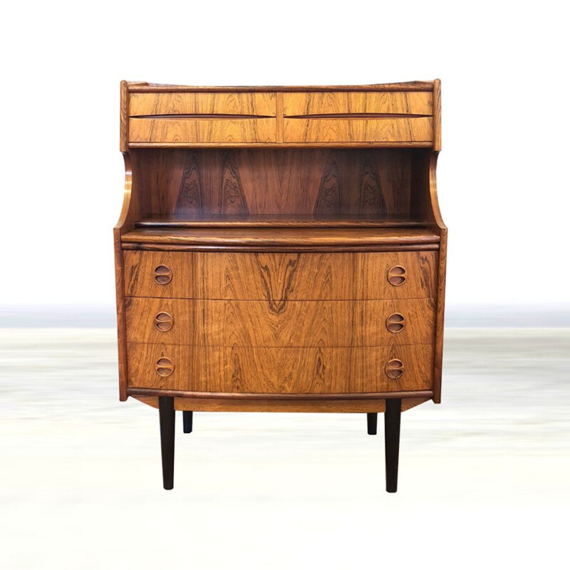 Vintage rosewood and beech chest of drawers by Gunnar Falsig, 1960