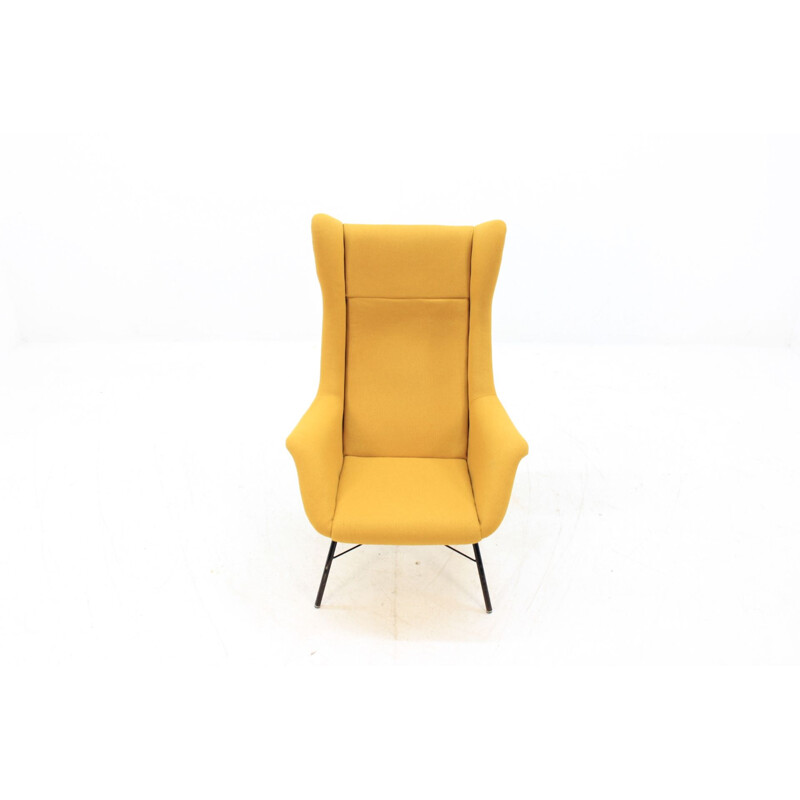 Vintage wingback armchair by Miroslav Navratil 1960