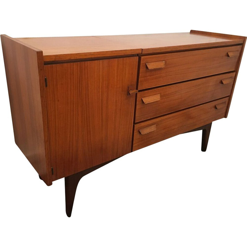 Vintage scandinavian chest of drawers in rosewood with mirror 1960