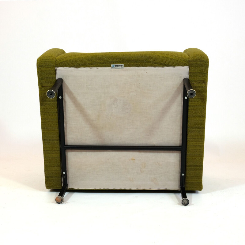 Vintage green armchair for Steiner 1960