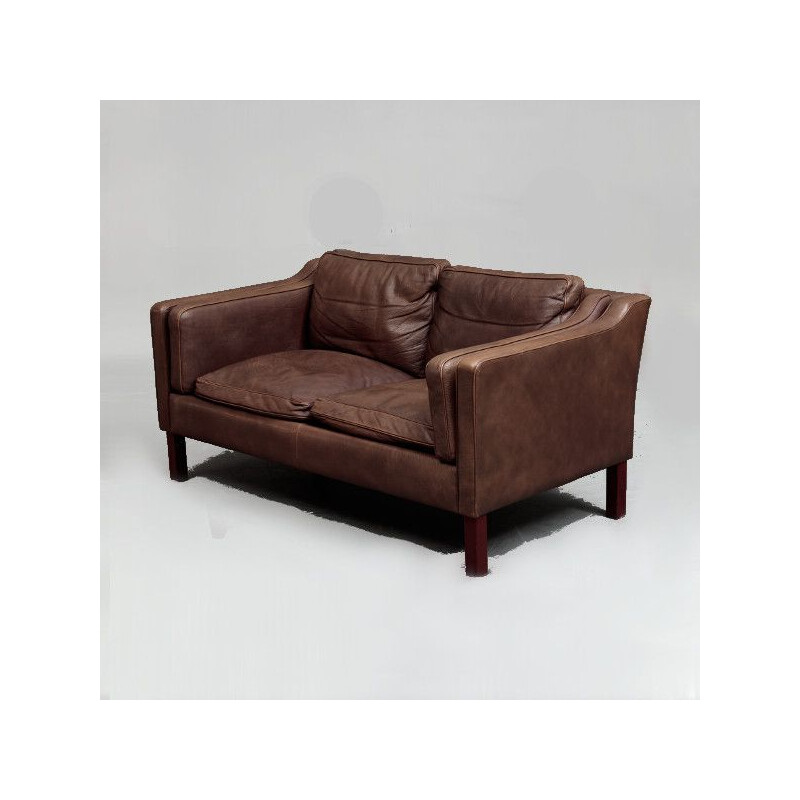Vintage 2 seater sofa in brown leather