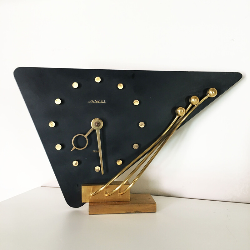 Vintage golden AWU clock