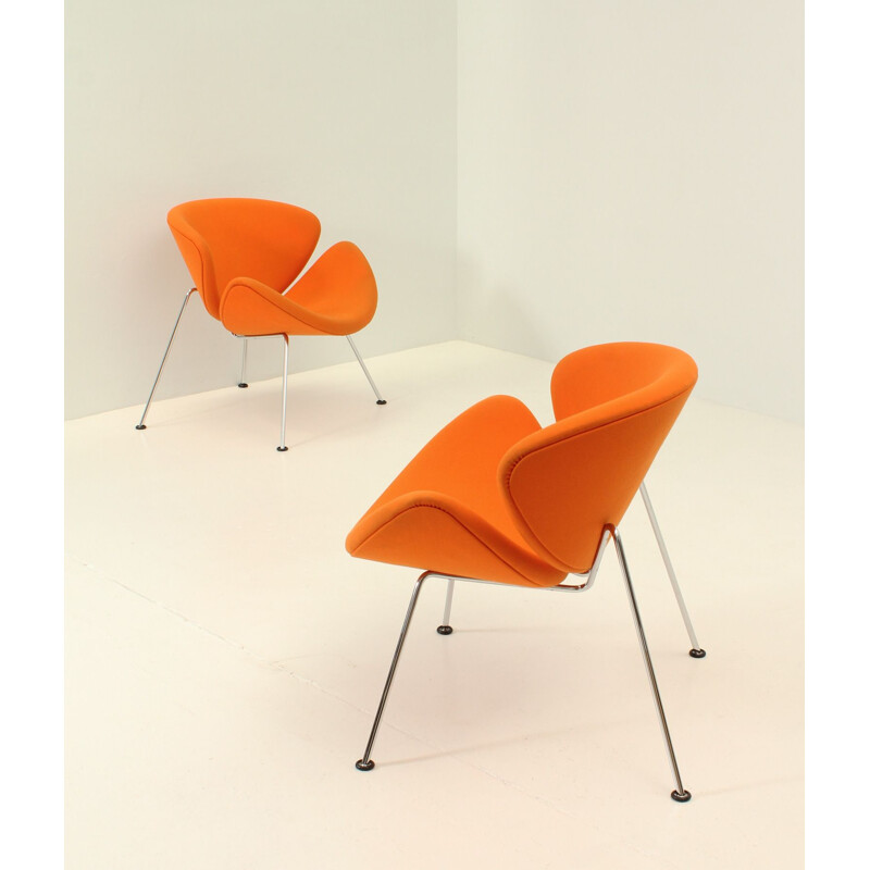 Pair of vintage Orange Slicers armchairs by Pierre Paulin