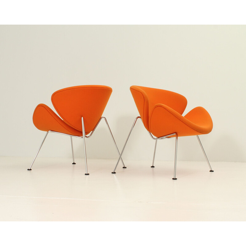 Pair of vintage Orange Slicers armchairs by Pierre Paulin