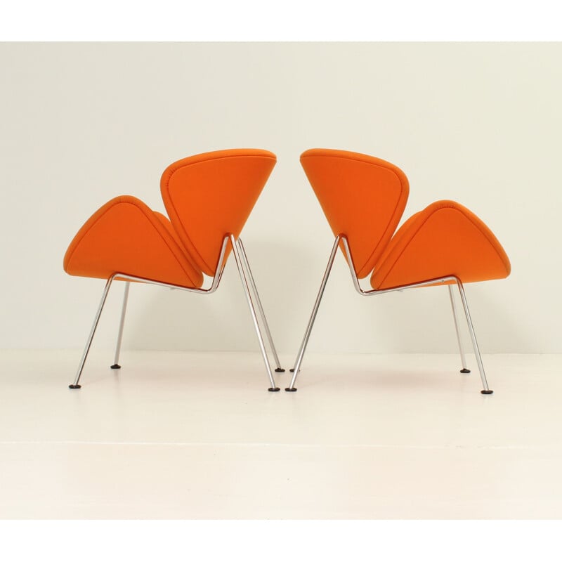 Pair of vintage Orange Slicers armchairs by Pierre Paulin