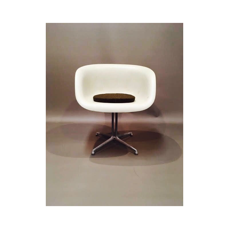 Vintage white chair "La Fonda" by Charles & Ray Eames for Herman Miller