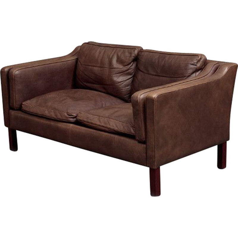 Vintage 2 seater sofa in brown leather