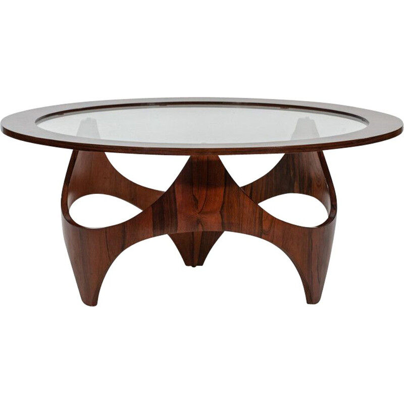 Vintage danish circular coffee table in rosewood