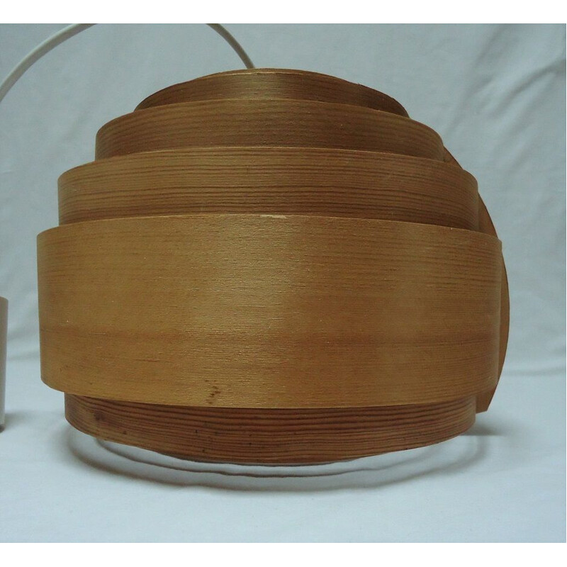 Vintage pendant lamp in wood by Hans Agne Jakobsson