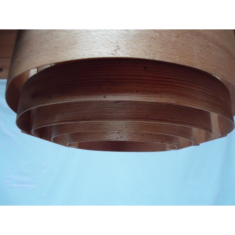 Vintage pendant lamp in wood by Hans Agne Jakobsson