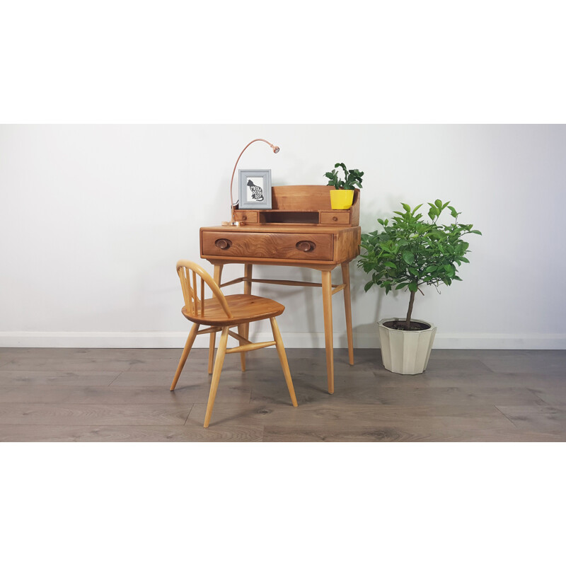 Vintage writing desk and chair by Lucian Ercolani for Ercol