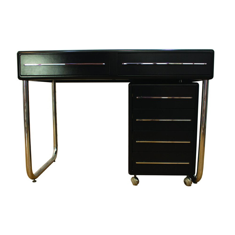 Vintage German desk with drawers by Bayer AG
