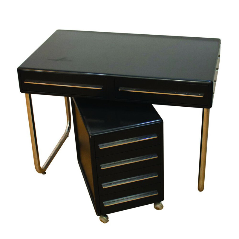 Vintage German desk with drawers by Bayer AG