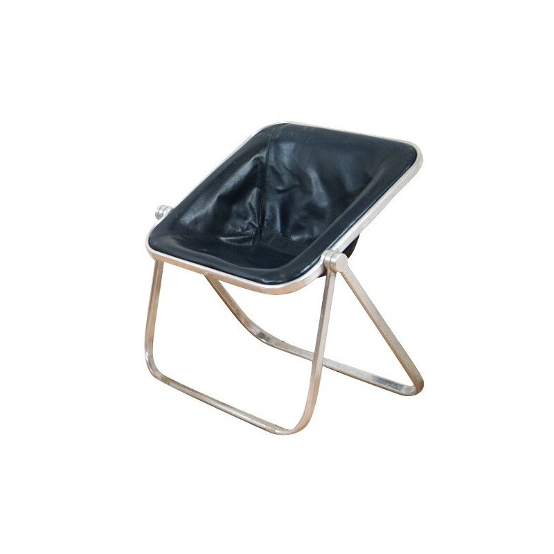 Plona armchair in leather and aluminum, Giancarlo PIRETTI - 1972