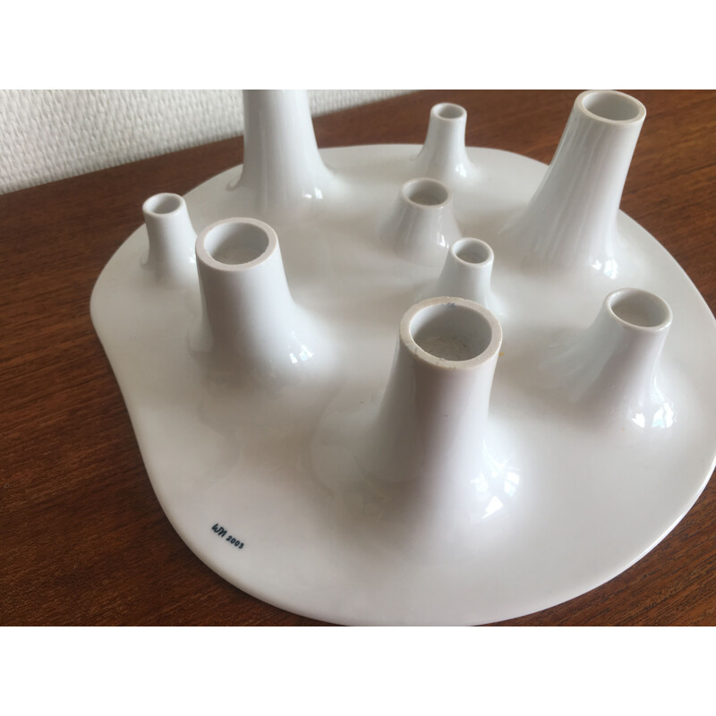 Vintage porcelain candleholder by Willem Noyons