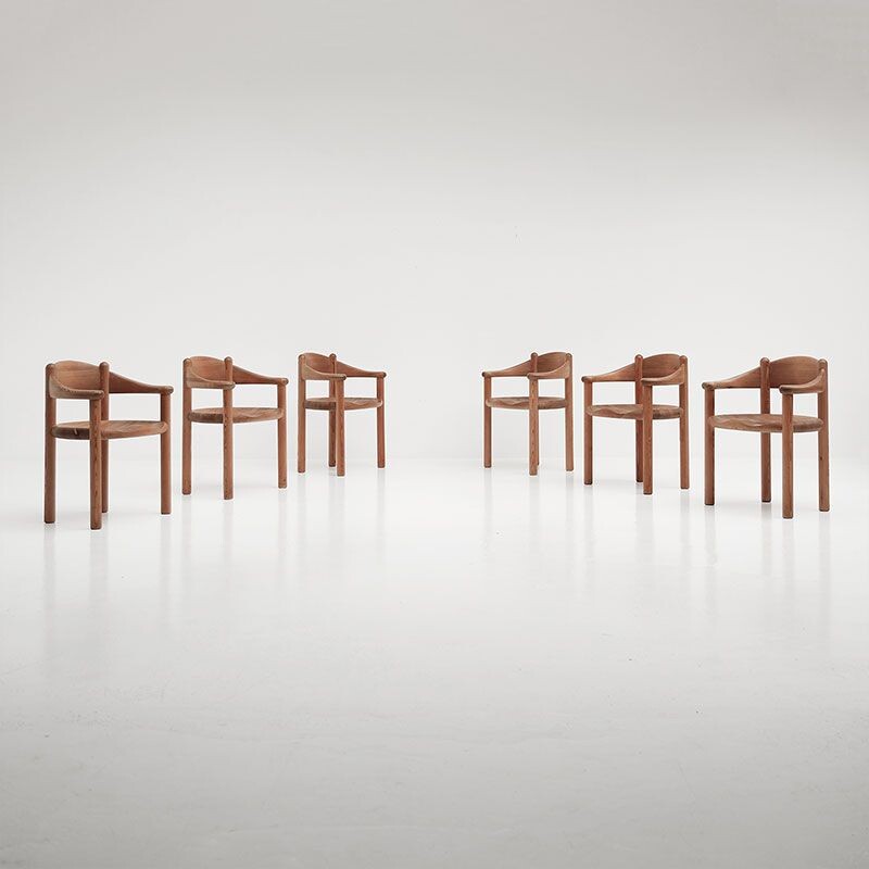 Set of 6 vintage chairs by Rainer Daumiller for Hirtshal Sawmill