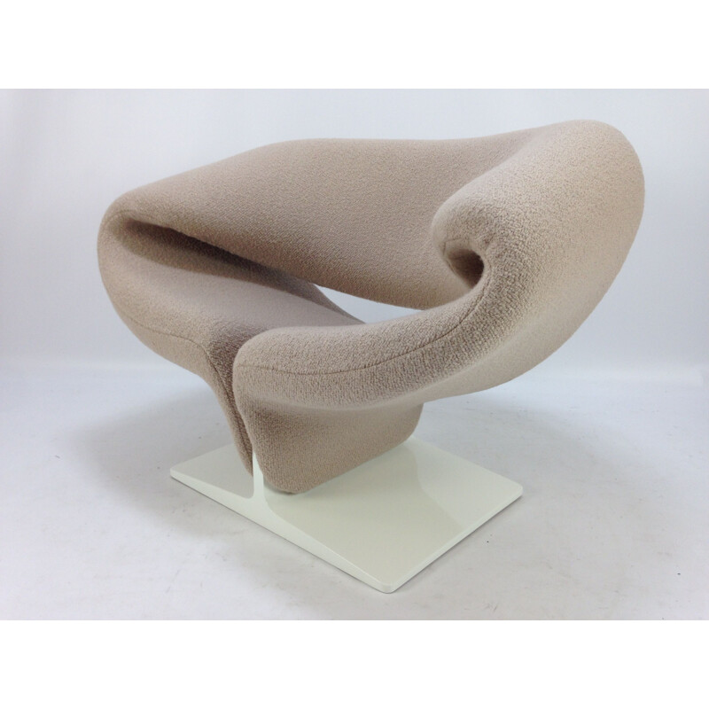 Vintage Ribbon armchair by Pierre Paulin for Artifort with Pierre Frey's wool