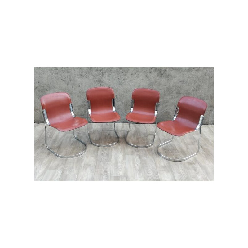 Set of 4 vintage chairs by Cidue, Italy