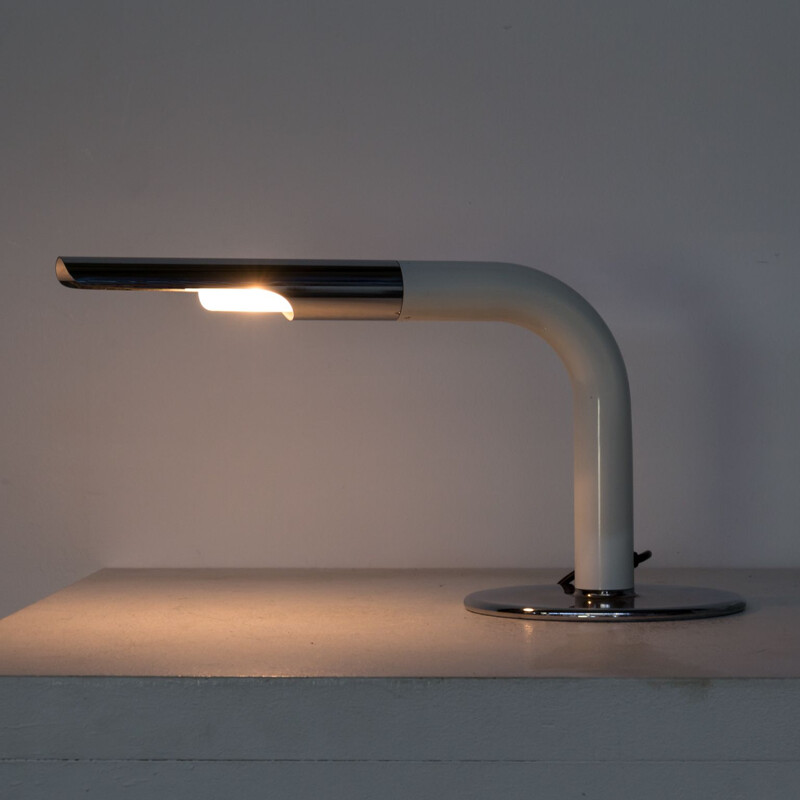 Vintage table lamp in metal and acrylic by Ingo Maurer