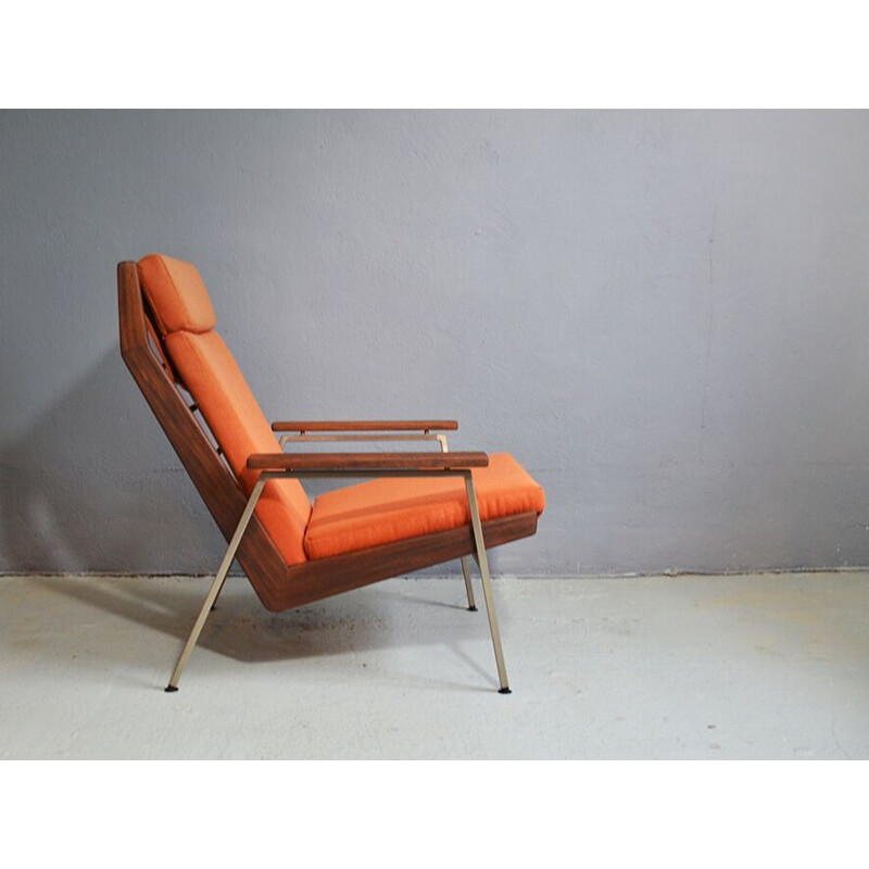 Vintage Lotus orange armchair by Rob Parry for Gelderland