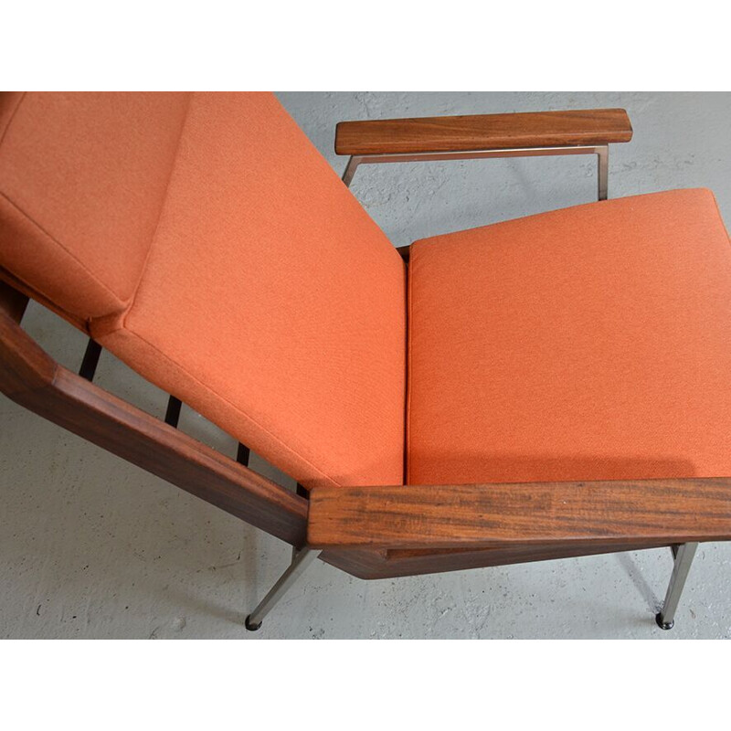 Vintage Lotus orange armchair by Rob Parry for Gelderland