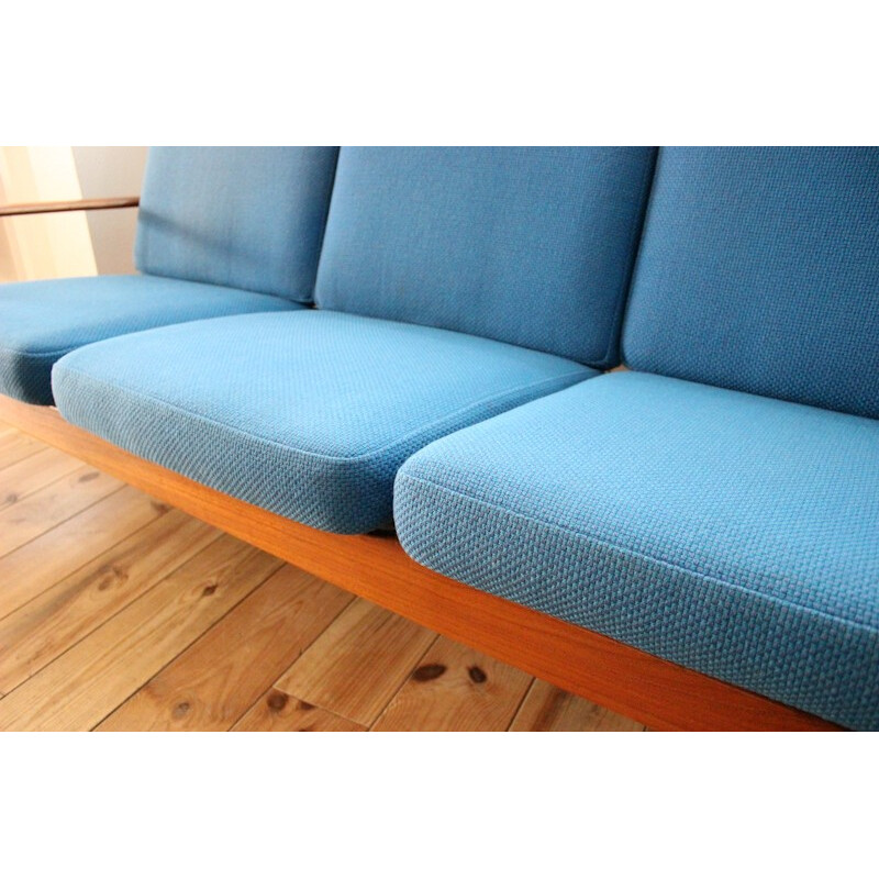 Scandinavian sofa in teak and wool, Grete JALK, France & Son edition - 1950s