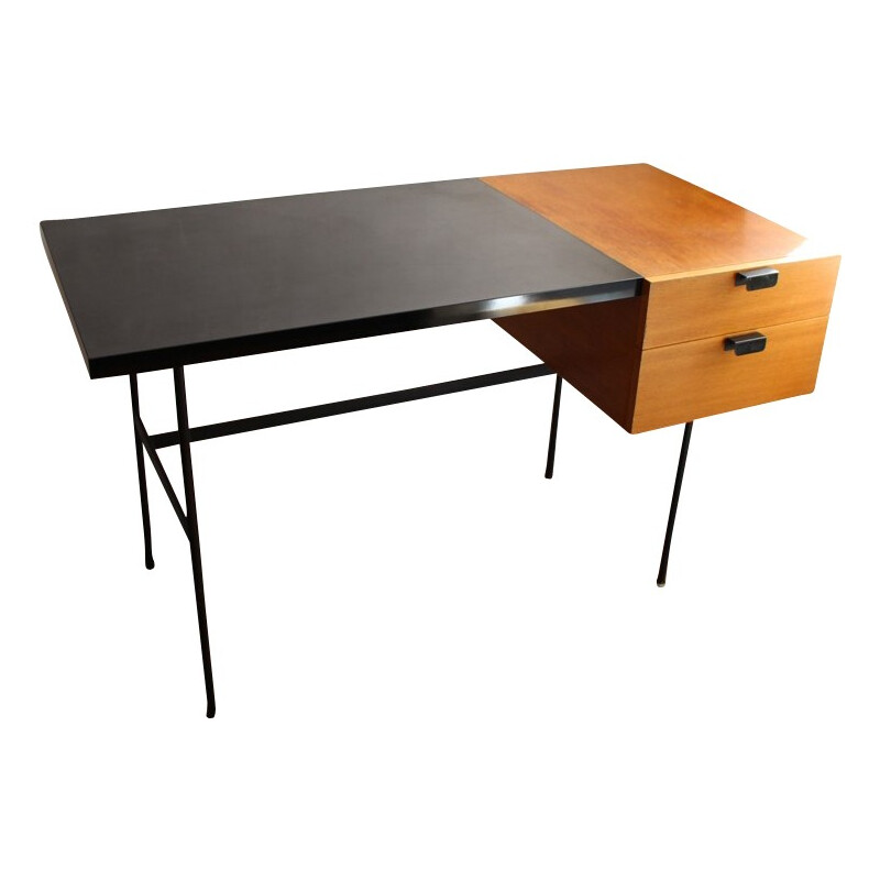 CM 141 desk in wood and steel, Pierre PAULIN - 1954