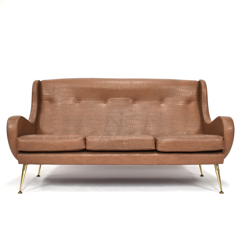 Vintage 3-seater sofa by Aldo Morbelli for ISA Bergamo