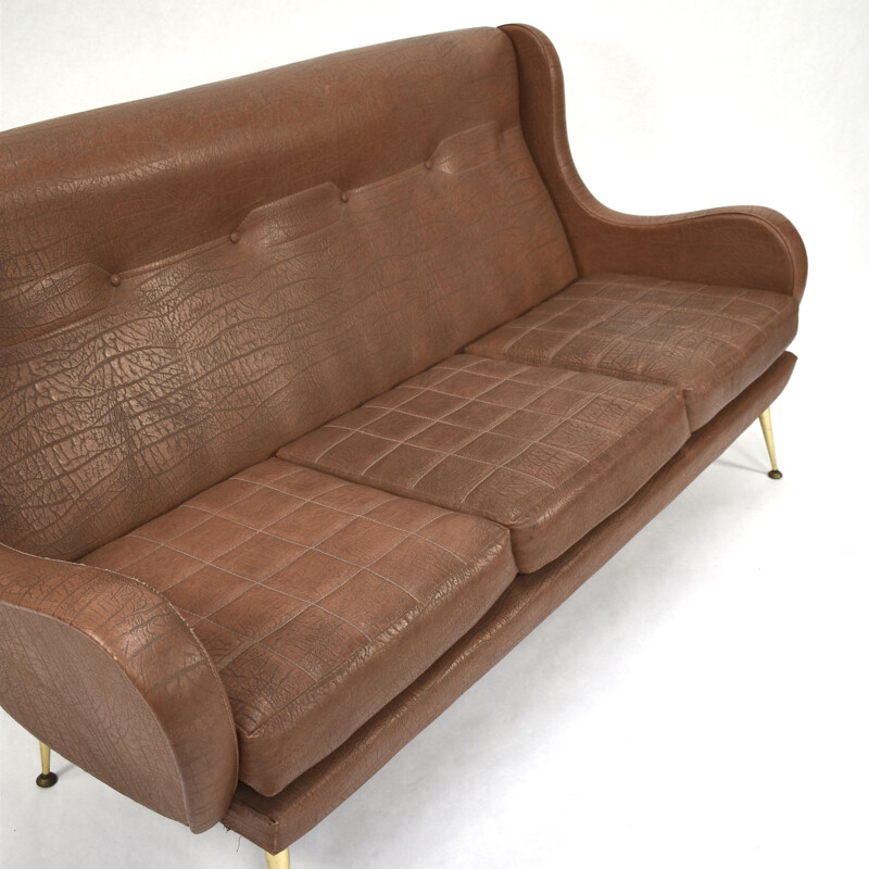 Vintage 3-seater sofa by Aldo Morbelli for ISA Bergamo