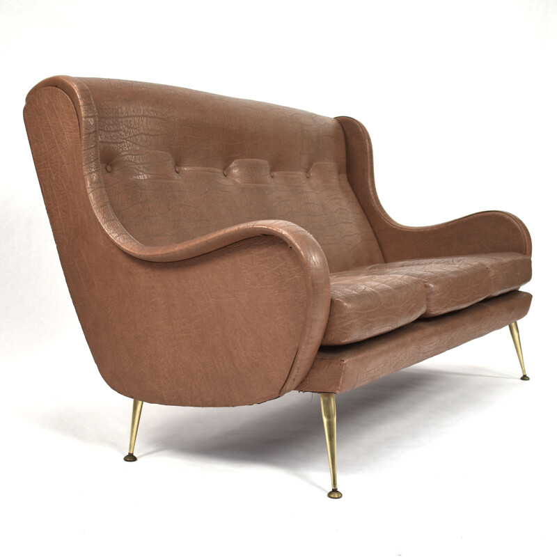 Vintage 3-seater sofa by Aldo Morbelli for ISA Bergamo