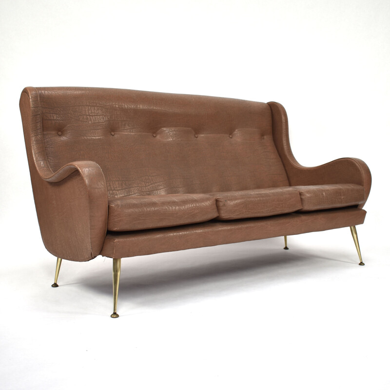 Vintage 3-seater sofa by Aldo Morbelli for ISA Bergamo