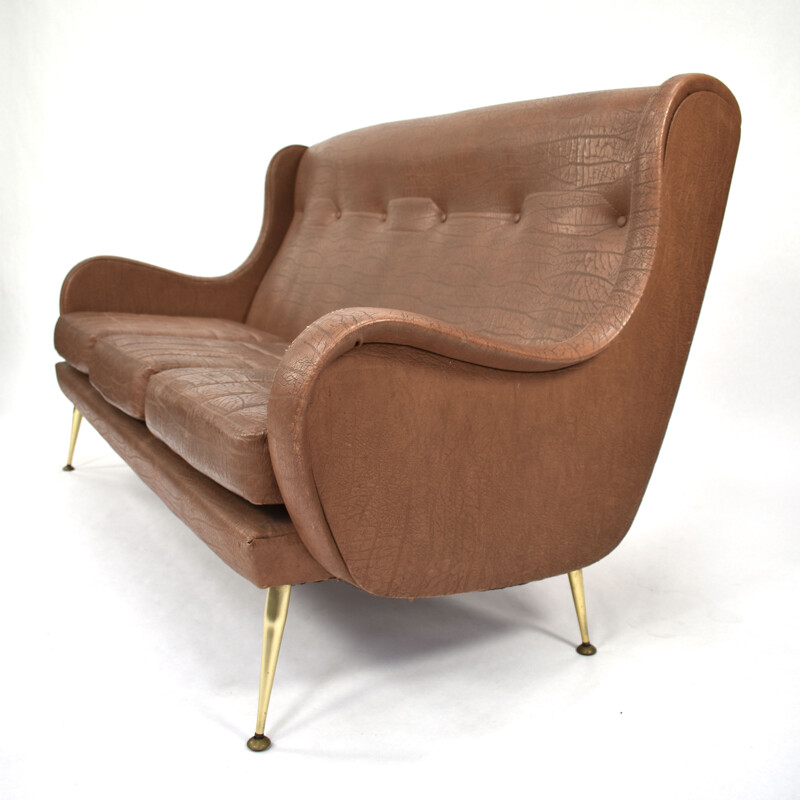 Vintage 3-seater sofa by Aldo Morbelli for ISA Bergamo