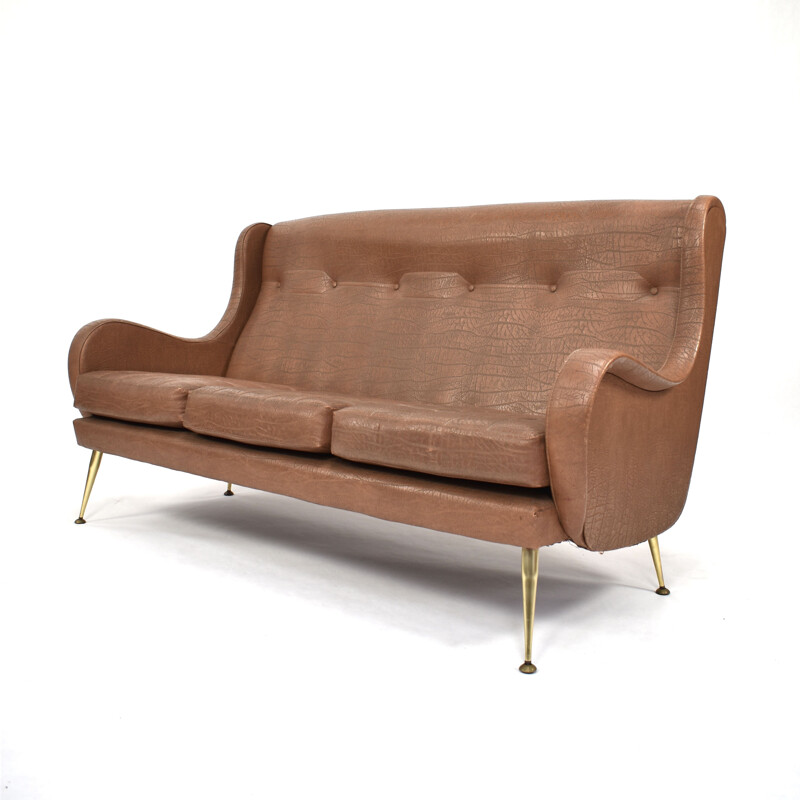 Vintage 3-seater sofa by Aldo Morbelli for ISA Bergamo