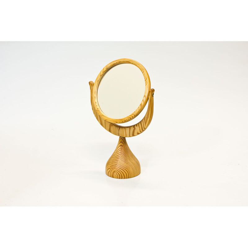 Vintage mirror in pine by Erik Höglund for BODA Trä