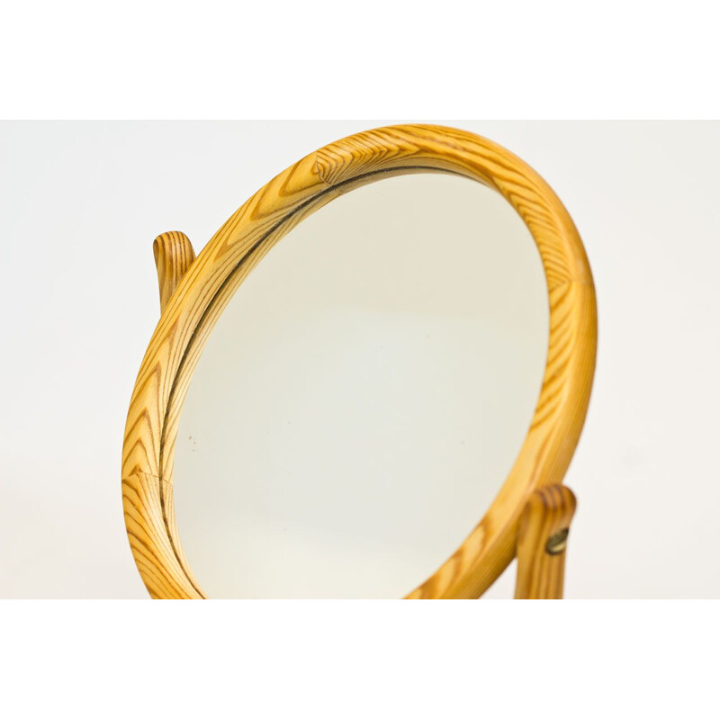 Vintage mirror in pine by Erik Höglund for BODA Trä