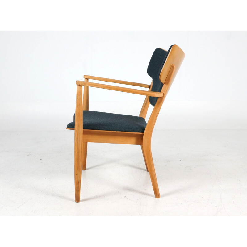 Portex armchair in beechwood and fabric, Peter HVIDT and Orla MOLGAARD NIELSEN - 1940s